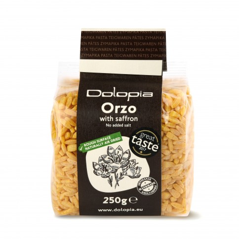 Kritharaki (orzo) vegan with saffron 500g DOLOPIA