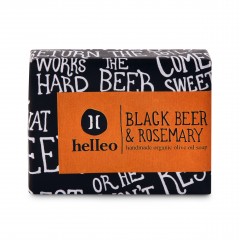 Handmade soap organic olive oil, black beer & rosemary 120g HELLEO