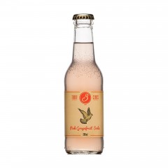 Pink grapefruit soda, greek artisanal beverage 330ml THREEE CENTS