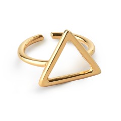 Ring Trigono gold plated POUPADOU