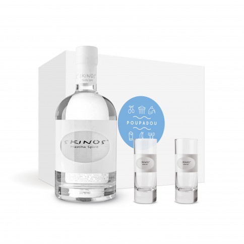 Coffret Skinos & verres | L'originale liqueur grecque au Mastiha