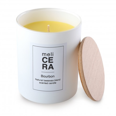 Greek artisanal Bourbon candle with beeswax MELICERA