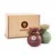 Luxury wooden box of Patrinia organic olive oil and Megaritiki olive oil 2x200ml LADOLEA