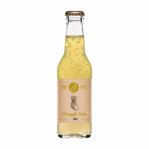 Soda artisanal à l'ananas "Pineapple Soda" 200ml THREE CENTS