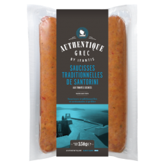 Saucisses traditionnelles de Santorini aux tomates séchées 350g Authentique Grec