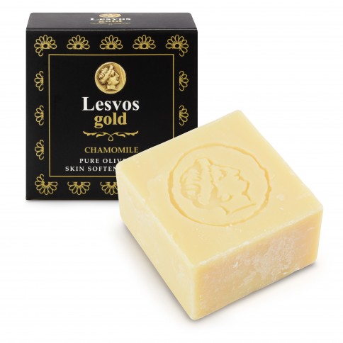 Savon artisanal à l'huile d'olive pure parfum camomille 150g LESVOS GOLD