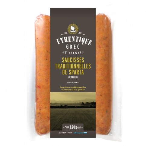 Traditional Sparta sausages with leeks 350g Authentique Grec