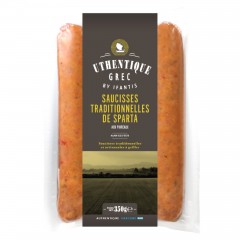 Saucisses traditionnelles de Sparta aux poireaux 350g Authentique Grec