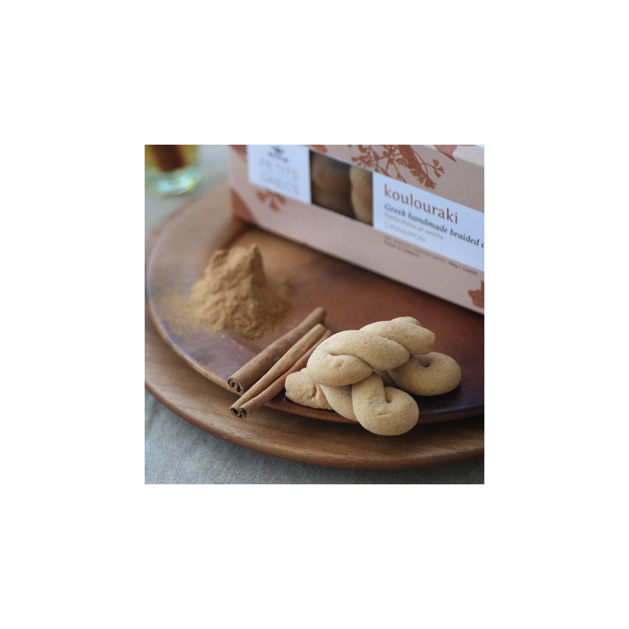 Koulouraki, biscuits grecs faits à la main au beurre et à la cannelle 115g