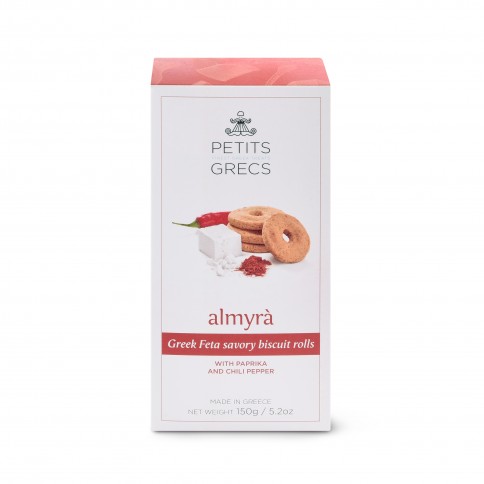 "Almyra" biscuits salés artisanaux à la feta, paprika et piment 150g PETITS GRECS