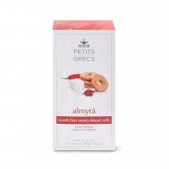 "Almyra" biscuits salés artisanaux à la feta, paprika et piment 150g PETITS GRECS