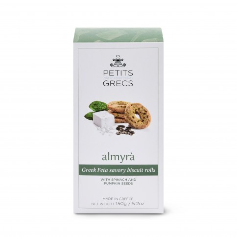 "Almyra" biscuits salés artisanaux à la feta, épinards et graines de citrouille 150g PETITS GRECS