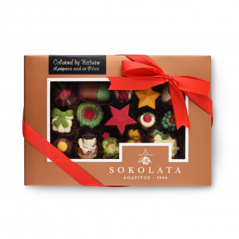 Assortiment de chocolats et pralinés artisanaux de Noël AGAPITOS