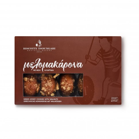 Melomakarona, greek honey cookies with walnuts 400g BISCOTTI TSANGARI