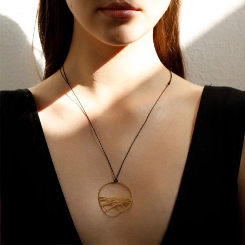 Pendentif plaqué or 18k - Wave A FUTURE PERFECT