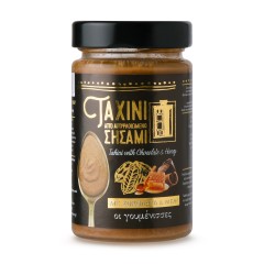 Tahini artisanal au chocolat et miel 280g OI GOUMENISSES