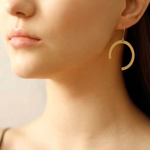 Boucles d'oreilles pendantes - Circle Three Quarters A FUTURE PERFECT