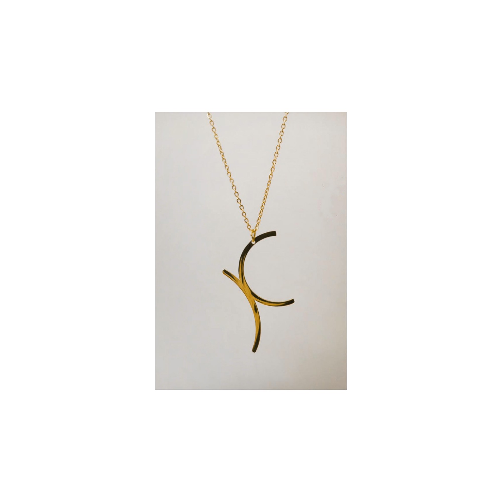 18k Gold plated pendant - Curves A FUTURE PERFECT