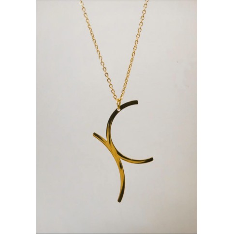 18k Gold plated pendant - Curves A FUTURE PERFECT