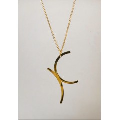 18k Gold plated pendant - Curves A FUTURE PERFECT