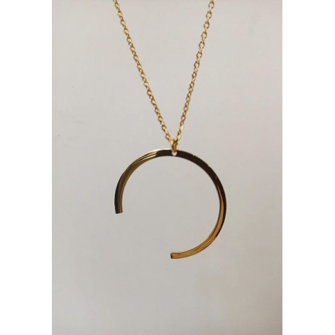 18k Gold plated pendant - Circle Three Quarters A FUTURE PERFECT