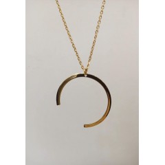 18k Gold plated pendant - Circle Three Quarters A FUTURE PERFECT