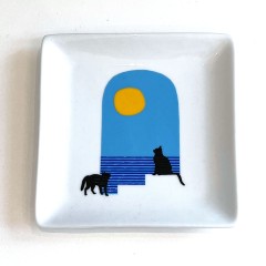 Assiette carrée en porcelaine 12 x 12 cm A FUTURE PERFECT