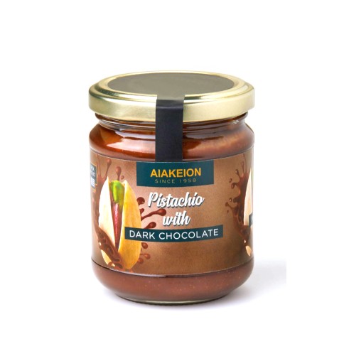 Pistachio spread with dark chocolate 190g AIAKEION