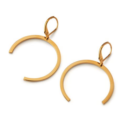 Dangle Earrings - Circle Three Quarters A FUTURE PERFECT