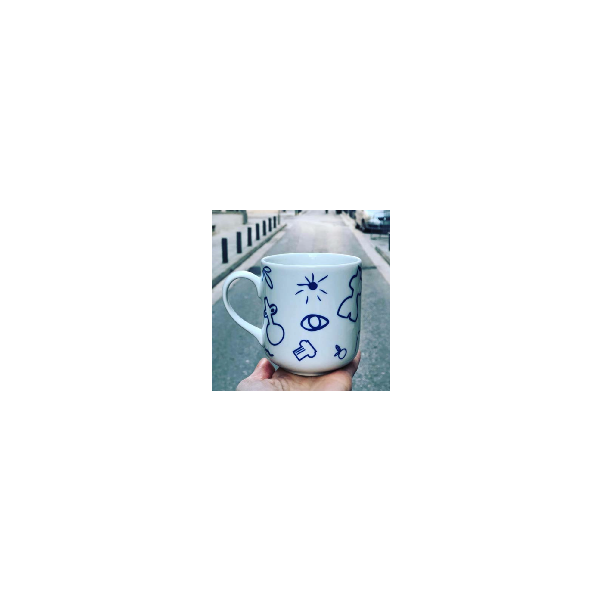 Cherry Mug of fine porcelain 350ml A FUTURE PERFECT