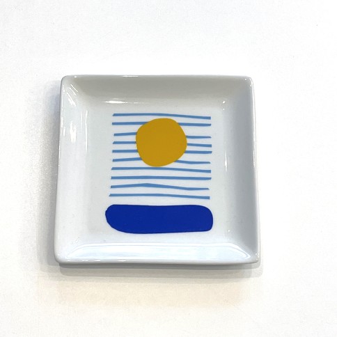 Assiette carrée en porcelaine 12 x 12 cm A FUTURE PERFECT