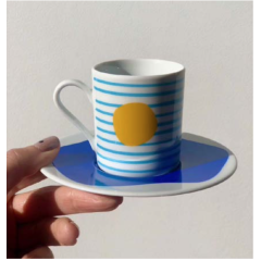 Porcelain Espresso cup and its plate A FUTURE PERFECT