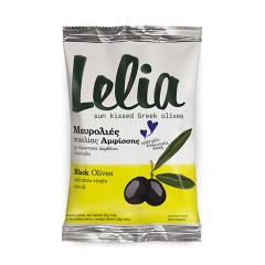 Olives Noires de Grèce à l'Huile d'Olive Vierge Extra 250g LELIA