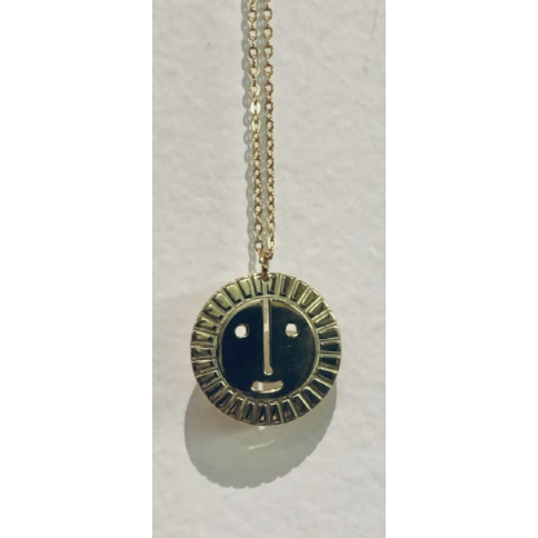 Pendentif plaqué or 18K - Sun Face A FUTURE PERFECT