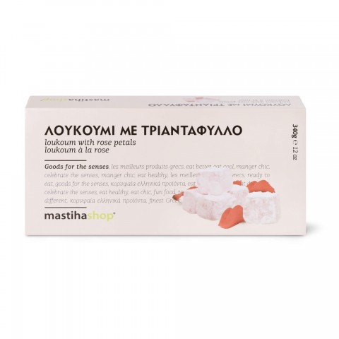 Loukoum grec aux pétales de rose 340g MASTIHASHOP