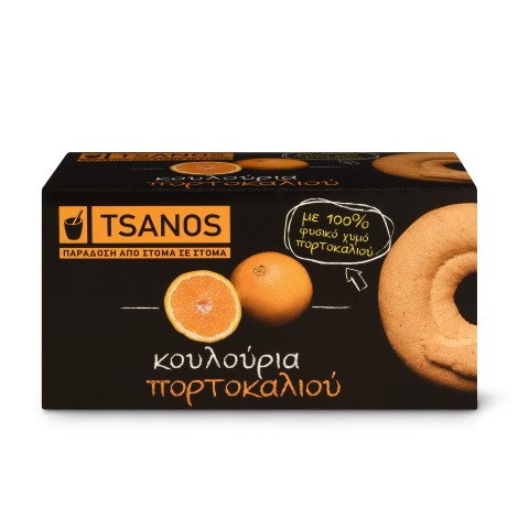 Biscuits grecs à l'orange 100g TSANOS