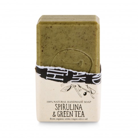 Handmade soap organic olive oil, spirulina & green tea HELLEO