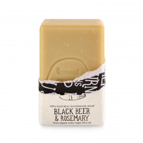 Handmade soap organic olive oil, black beer & rosemary 120g HELLEO