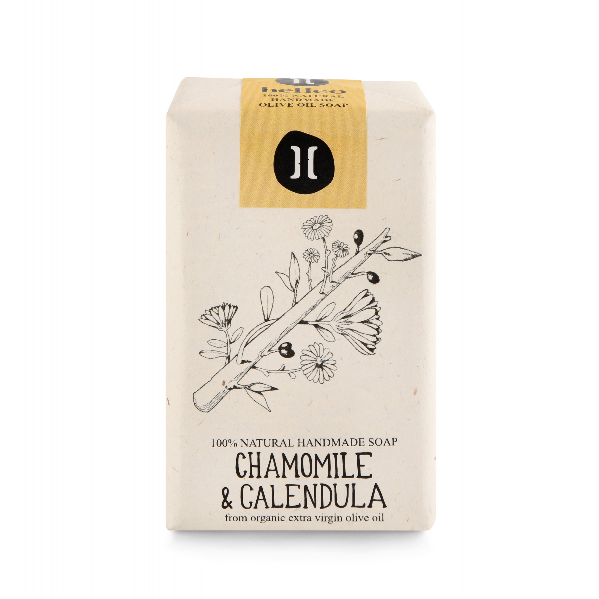 Handmade soap organic olive oil, chamomile & calendula HELLEO