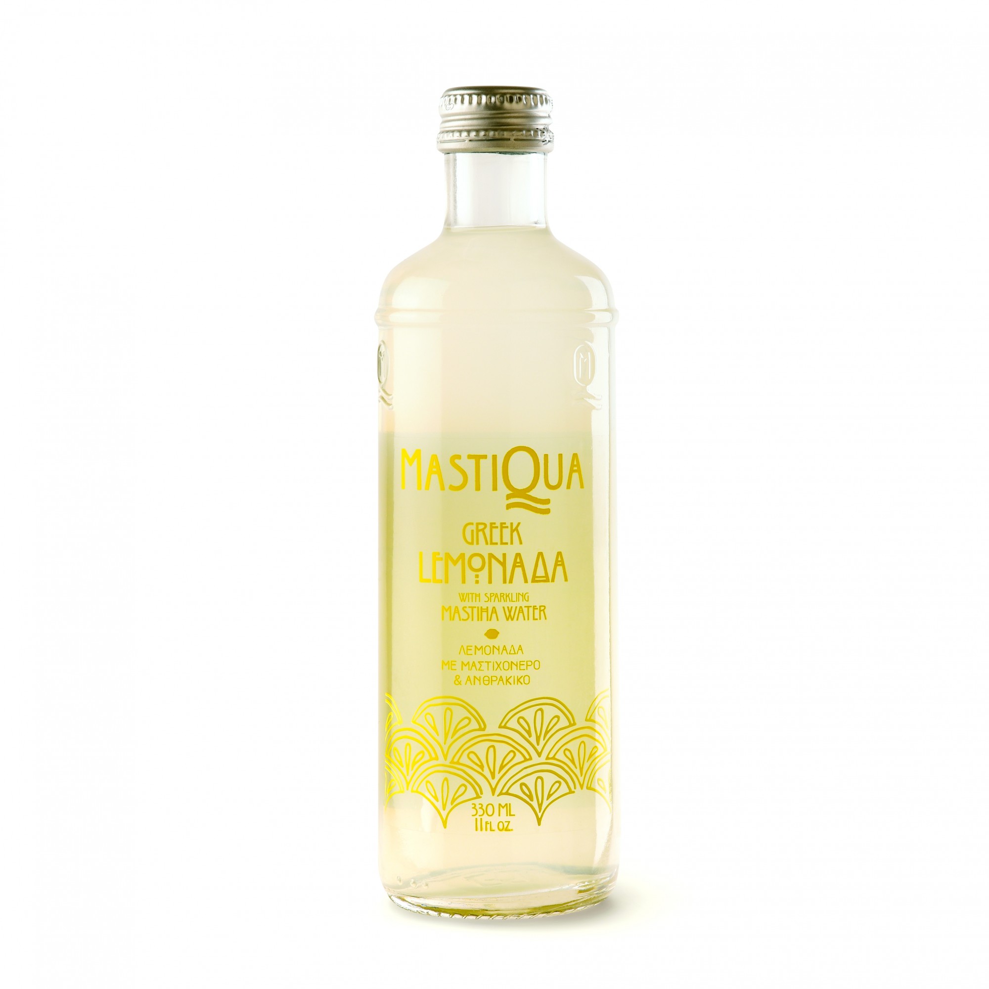 Limonade au Mastiha grec, eau pétillante au mastiha et citron 330ml MASTIQUA