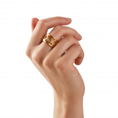 Chevalier Ring Karpathos gold plated POUPADOU