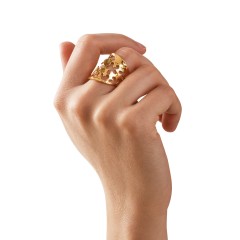 Ring Rhodes gold plated POUPADOU